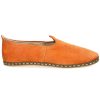 Hot Saanas Mocassins Saanas Classique Homme Cuir Suede Mandarine