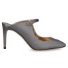 Best Alberta Ferretti Mules A Talon En Soie Argentees