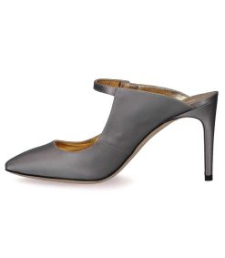 Best Alberta Ferretti Mules A Talon En Soie Argentees