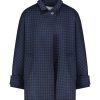 Hot Margaux Lonnberg Manteau Court Ceinture Carter En Laine Noir/Bleu