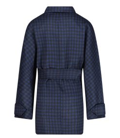 Hot Margaux Lonnberg Manteau Court Ceinture Carter En Laine Noir/Bleu