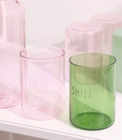 Hot Design Letters Verre Favorite Drinking Glass Smile Green