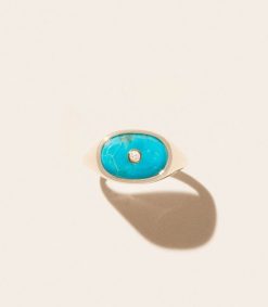 New Pascale Monvoisin Bague Chevaliere Orso Turquoise