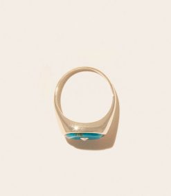 New Pascale Monvoisin Bague Chevaliere Orso Turquoise