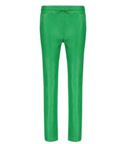 Wholesale Jane de Boy Pantalon En Cuir Vert Pomme