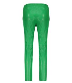 Wholesale Jane de Boy Pantalon En Cuir Vert Pomme