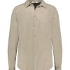 Clearance Daub Chemise Homme Avec Pochette Taupe Grey