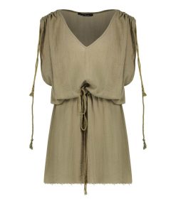 Online Maison Saint Julien Robe Courte Alexandrie Khaki