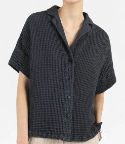 Clearance Masscob Chemise A Manches Courtes Laguna Anthracite