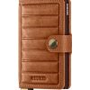 Hot Secrid Porte-Carte Premium Miniwallet Emboss Lines Cognac