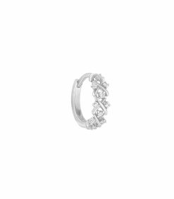 Online Stone Paris Mini Creole Dunaway Or Blanc Et Diamants