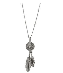 New Gas Bijoux Collier Buffalo Argente