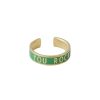 Clearance Design Letters Bague Ajustable Candy Word You Rock Green