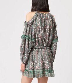 Hot Isabel Marant Robe Imprimee Gabinia Ecru