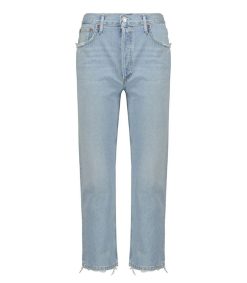 New AGOLDE Jeans Riley High Rise Straight Crop Reputation