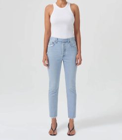 New AGOLDE Jeans Riley High Rise Straight Crop Reputation