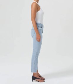 New AGOLDE Jeans Riley High Rise Straight Crop Reputation