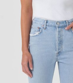 New AGOLDE Jeans Riley High Rise Straight Crop Reputation