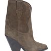 New Isabel Marant Bottines Veau Velours Leyane Khaki