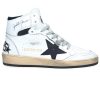 Best Golden Goose Baskets Sky-Star Cuir Blanc Etoile Noire