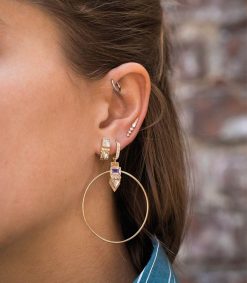 Online Céline Daoust Boucle D'Oreille Pierre De Lune Et Diamants