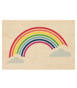 Online Woodhi Carte Postale En Bois Miami Rainbow