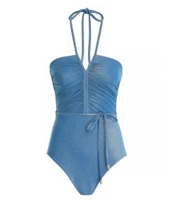 Wholesale Zimmermann Maillot De Bain Une Piece Raie Lurex Ruched