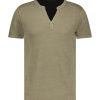 Clearance Majestic Filatures Tee-Shirt Homme Tunisien En Lin Manches Courtes Militaire