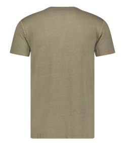 Clearance Majestic Filatures Tee-Shirt Homme Tunisien En Lin Manches Courtes Militaire