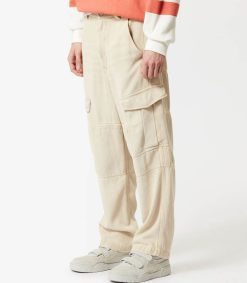 Clearance Marant Pantalon Cargo Homme En Denim Terence Ecru