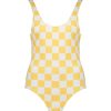 Hot Roseanna Maillot De Bain Une Piece Pamela Damier Jaune/Blanc