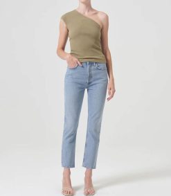 Best AGOLDE Jean High Rise Cropped Riley Dimension