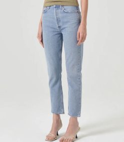 Best AGOLDE Jean High Rise Cropped Riley Dimension