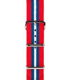 Online Briston Bracelet De Montre Type Nato Raye Rouge, Bleu Et Blanc 280Mm