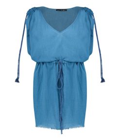 Online Maison Saint Julien Robe Courte Alexandrie Petrole