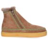 Hot laidback london Boots Setsu Crochet Crepe Suede Camel/Khaki