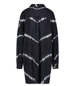 Hot Maison Saint Julien Chemise Oversize Mykonos Tie & Dye Black Navy