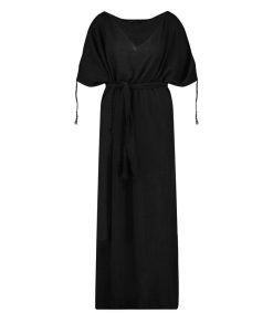 Hot Maison Saint Julien Robe Longue Kaftan Noir