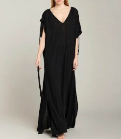 Hot Maison Saint Julien Robe Longue Kaftan Noir