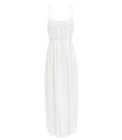 New Maison Saint Julien Robe Plissee Palm Beach Blanche