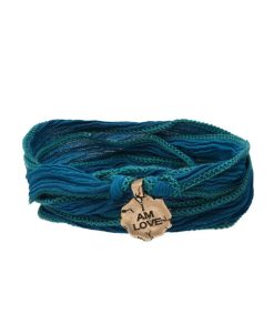 Wholesale Catherine Michiels Bracelet En Soie A Nouer Et Charm I Am Love En Bronze