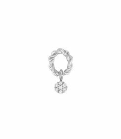 New Stone Paris Boucle D'Oreille Puce Dunaway Or Blanc Et Diamants