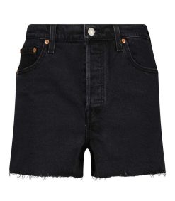 Clearance Levi's Short En Jean Ribcage Black Lake