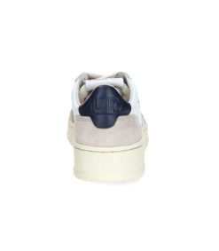 Best Autry Baskets Medalist Low Cuir Suede Blanc/Navy Blue