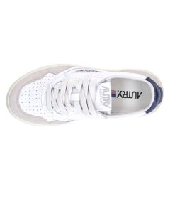 Best Autry Baskets Medalist Low Cuir Suede Blanc/Navy Blue