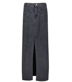 Online Red Legend Jupe Longue En Denim Goya Carbone Wash