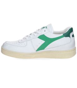 Clearance Diadora Baskets Homme Mi Low Used Bianco/Verde Verdeggiante