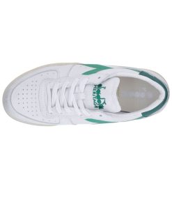 Clearance Diadora Baskets Homme Mi Low Used Bianco/Verde Verdeggiante