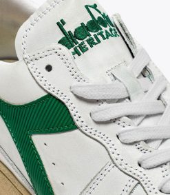 Clearance Diadora Baskets Homme Mi Low Used Bianco/Verde Verdeggiante