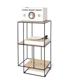 Clearance La Boite Concept Meuble Acoustique Et Modulable Lines Chene + Kit Accessoires Cuir